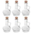 Kit 6 Galheteiros Pote Vidro Tampa Rolha 230ml para Azeite Lyor Restaurantes A la Carte