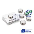 Kit 6 Ibutton Bastão Controle Ronda Vigia - Topdata Viggia