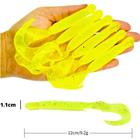 Kit 6 Iscas Artificiais Soft Grub Para Robalos Tucunaré Traíra 12cm 9.2gr Verde Lima