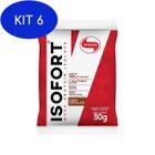 Kit 6 Isofort Whey Protein Isolado Sabor Chocolate Vitafor