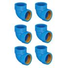 Kit 6 Joelho Cotovelo 90º Pvc Rosca Latão 32Mmx3/4'' ul