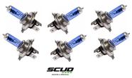 Kit 6 Lampada Farol Scud H4 35w35 12V Azul Cg Titan Fan 125 150 160 Ybr Factor Yes Crosser Lander