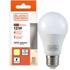 Kit 6 Lampada Led Bulbo PERA 12w E27 Branco Neutro 4000K - Black+Decker