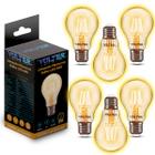 Kit 6 Lâmpadas Led Retrô Filamento A60 4w Volter Bivolt E27 2200k 360lm Luz Branco-quente 110v/220v