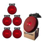 Kit 6 Lanternas Lateral Led Caminhão Carreta Com Suporte Vermelha P - IVA