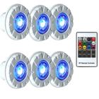 Kit 6 Led Refletores Rgb Para Piscina + Controladora E Fonte - Shop das Cascatas