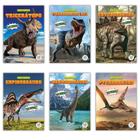 Kit 6 Livros Ilustrados Com Miniaturas De Dinossauros