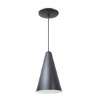 Kit 6 Luminária Pendente Cone Com Interior Branco Brilho Com Fiação 110/220v