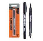 Kit 6 marcador permanente caneta ponta dupla 0,5mm/1mm cores