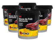 Kit 6 massa diamante 3m 1kg polidor base agua