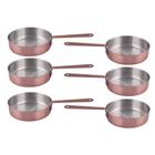 Kit 6 Mini Frigideira Inox Servir Decorar Panelinha 15,5Cm - Class Home