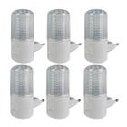 Kit 6 Mini Luminária Tomada Abajur Led Quarto Bivolt Branco
