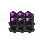 Kit 6 Mini Moving Beam 120w Prisma Rgbw Dmx Profissional