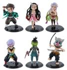 Kit 6 miniaturas demon slayer onis tanjiro daki gyutaro tengen uzui 10 cm