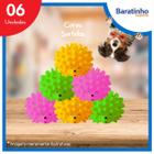 Kit 6 Mordedores Ouriço Anti Stress Brinquedo Para Cachorros