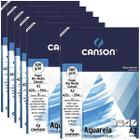 Kit 6 Papel aquarela 12 fls A2 300g Canson Original Pintura