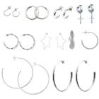 Kit 6 pares de argolas de aco cirurgico atacado nao escurece