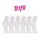 Kit 6 Pares De Meia Unissex Feminina E Masculina Original Trifil Algodão Cano Médio