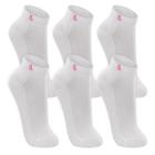 Kit 6 Pares Meia Lupo Feminina Cano Curto Branco Rosa