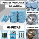 KIT 6 Pastilhas Para Lavar Tambor de Máquina de Lavar Roupas Desinfeta Antibactérias