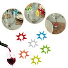 Kit 6 Pçs Marcador de Taça de Vinho Identificador Copo Drink Decorativo Silicone - Universal Vendas