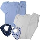 Kit 6 Pçs Roupinha De Bebê Conjunto Body E Mijão Mais Babete