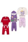 Kit 6 Peça Moletom Infantil Menina Roupa Bebê Inverno 1 2 3