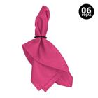 Kit 6 Peças Guardanapo de Tecido Liso Pink com Bainha para Mesa Posta - Mais que Decor