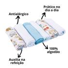 KIT 6 PEÇAS PANINHO DE BOCA KARINHO 30x30CM ALGODAO MACIO - MBBIMPORTS