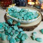 Kit 6 Pedras Amazonita Rolada - Sorte Abre Caminhos - Cristal Natural