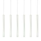 Kit 6 Pendente Luminária Tubo Branco 50 Cm