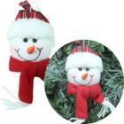 Kit 6 Pendentes Enfeite Árvore De Natal Boneco De Neve 20cm