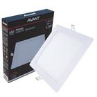 Kit 6 Plafon Led Quadrado Embutir 12w 17x17cm Branco Frio