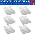 Kit 6 Porta Talheres Organizador De Gaveta Modular Com 5 pçs