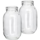 Kit 6 Potes De Vidro Hermético Tampa Vedação Conserva 3,1L
