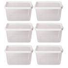 Kit 6 Potes Para Alimentos Retangular 20x13,5x12 Cm 2.400 ML - Paramount