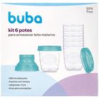 Kit 6 potes para armazenar leite materno buba