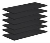 Kit 6 Prateleiras 30X15 Mdf Preto Acompanha - Decoralar