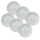 Kit 6 Pratos de Jantar Rasos Nadir Opaline Saturno Vidro