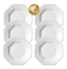 Kit 6 Pratos Fundos Sopa Porcelana Schmidt Prisma