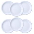 Kit 6 Pratos Sobremesa Lanche Protel Porcelana Schmidt - Porcelanas Schmidt