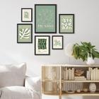 Kit  6 Quadros Matisse Picasso Bauhaus Verde - com vidro