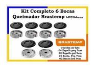 Kit 6 Queimadores E 6 Espalhadores Fogao Brastemp 4 Pq 2 Grd