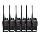 Kit 6 Rádio Uhf 16 Canais Comunicador Walktalk Bf-777s Fone