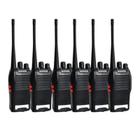 Kit 6 Rádios Comunicador Walk Talk Baofeng Bf 777s Amador Bandas De Freqüência Cor Preto