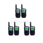 Kit 6 Rádios Comunicadores Preto Mini Walkie Talkies BF-T3 Baofeng 3km 22 Canais Longo Alcance