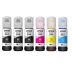 Kit 6 refil tinta compativel para t544 l3110 l3250 l3150 l3210