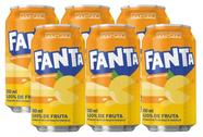 KIT 6 Refrigerante Fanta Sabor Maracujá Lata 350ml