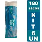 Kit 6 Saco de Lixo Extra Resistente 30L 59x62cm 180UN - Top Lixo