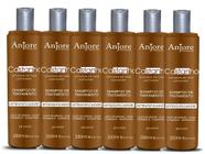 Kit 6 shampoo castanho 250ml anjore